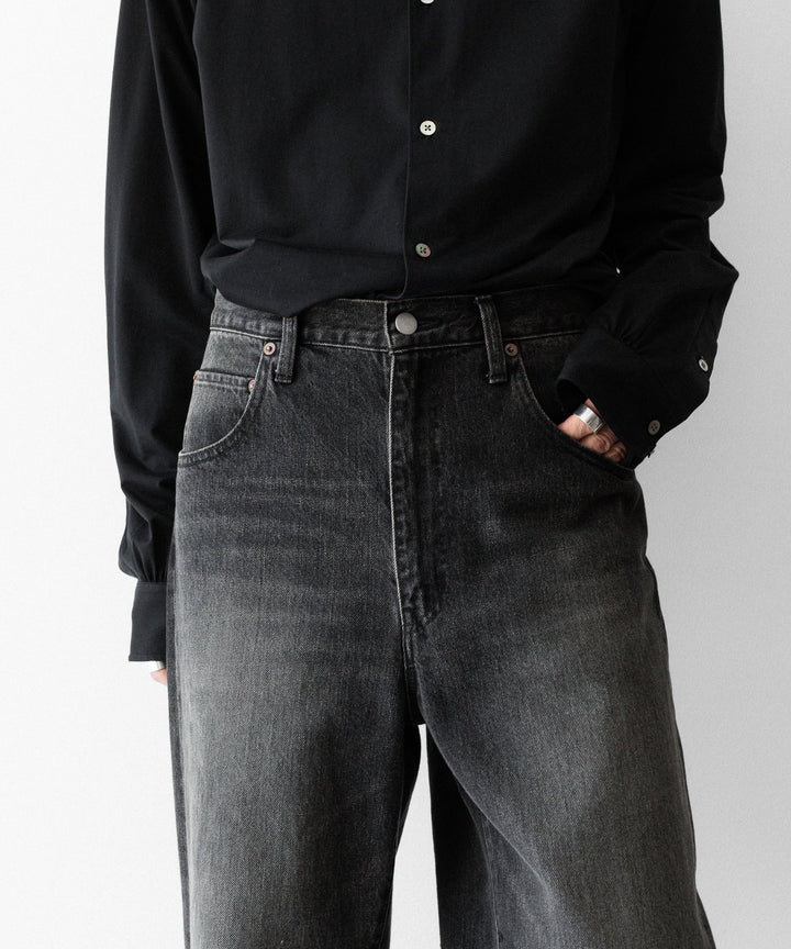 ssstein(シュタイン)のWIDE DENIM JEANS - BLACKの公式通販サイトsession福岡セレクトショップ