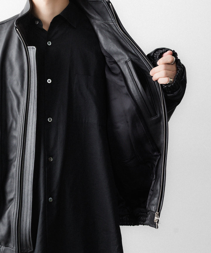 ssstein(シュタイン)のSHEEP LEATHER STAND COLLAR JACKET - BLACKの公式通販サイトsession福岡セレクトショップ