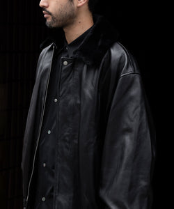 ssstein / シュタイン】MOUTON COLLAR SHEEP LEATHER ZIP JACKET