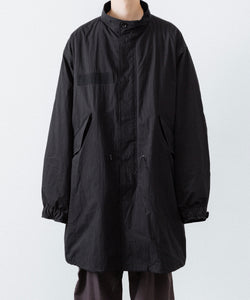 ジャケット・アウター ANTHEM A NYLON COTTON MILITARYOVER COATO ANTHEM A / アンセムエー】NYLON COTTON MILITARY OVER COAT - BLACK