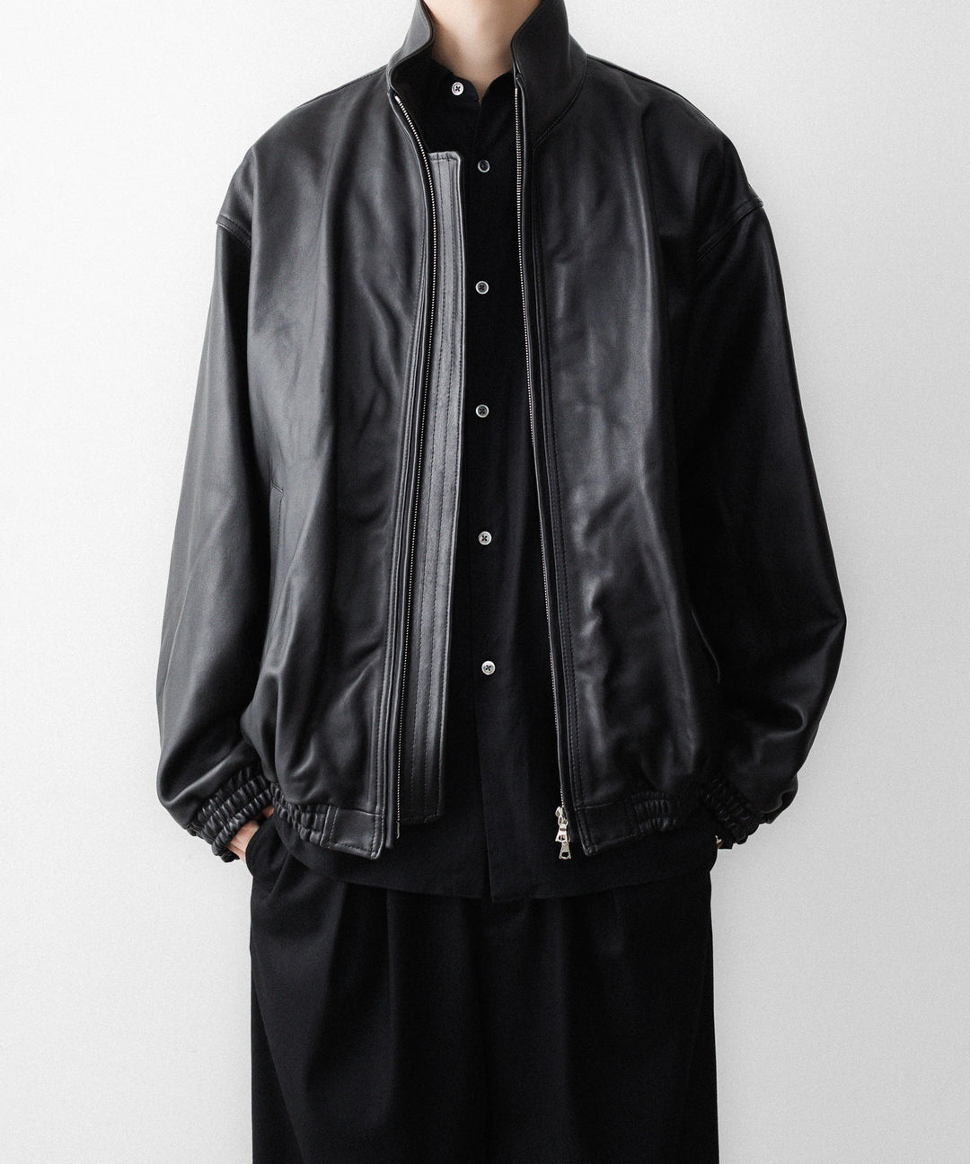 ssstein(シュタイン)のSHEEP LEATHER STAND COLLAR JACKET - BLACKの公式通販サイトsession福岡セレクトショップ