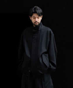 stein(シュタイン)の23AWコレクションMELTON STAND COLLAR ZIP SHORT JACKETのBLACK sessionセッション福岡セレクトショップ 公式通販サイト