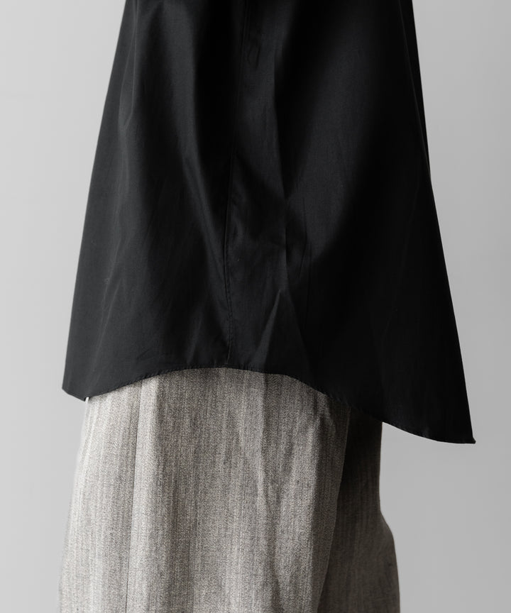 【INTÉRIM】    VINTAGE COTTON POPLIN L/S REGULAR COLLAR SHIRT - BLACK