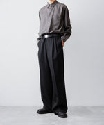 画像をギャラリービューアに読み込む, ssstein(シュタイン)のLONG WIDE TROUSERS (2/60 WOOL GABARDINE) - BLACKの公式通販サイトsession福岡セレクトショップ
