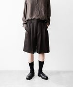 画像をギャラリービューアに読み込む, 【ssstein】 WIDE EASY SHORT TROUSERS - DARK BROWN
