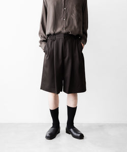 ssstein / シュタイン】WIDE EASY SHORT TROUSERS - DARK BROWN | 公式
