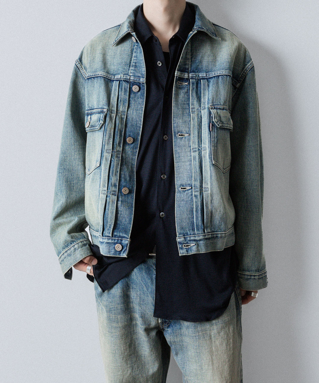 INTÉRIM インテリムのEXTRA FINE MERINO WOOL JERSEY L/S REGULAR COLLAR SHIRTのD.NAVY公式通販サイトsession福岡セレクトショップ