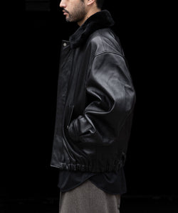 ssstein / シュタイン】MOUTON COLLAR SHEEP LEATHER ZIP JACKET