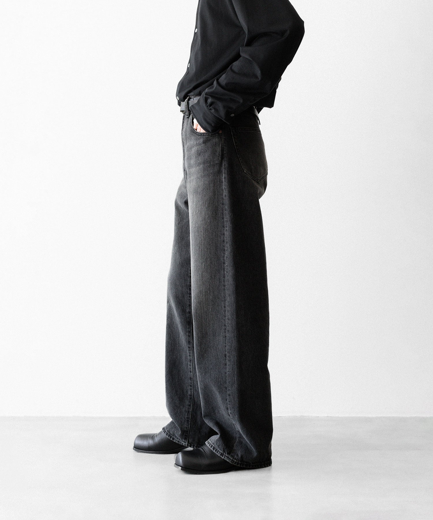ssstein / シュタイン】WIDE DENIM JEANS - BLACK | 公式通販サイト