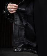 画像をギャラリービューアに読み込む, ssstein(シュタイン)のMOUTON COLLAR SHEEP LEATHER ZIP JACKET - BLACKの公式通販サイトsession福岡セレクトショップ
