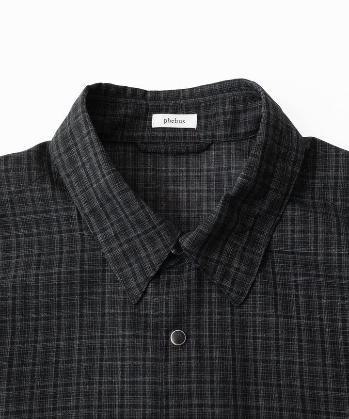 phebus- フィーバスのWOOL POLY TROPICAL SHIRTのDARK CHECK公式通販サイトsession福岡セレクトショップ