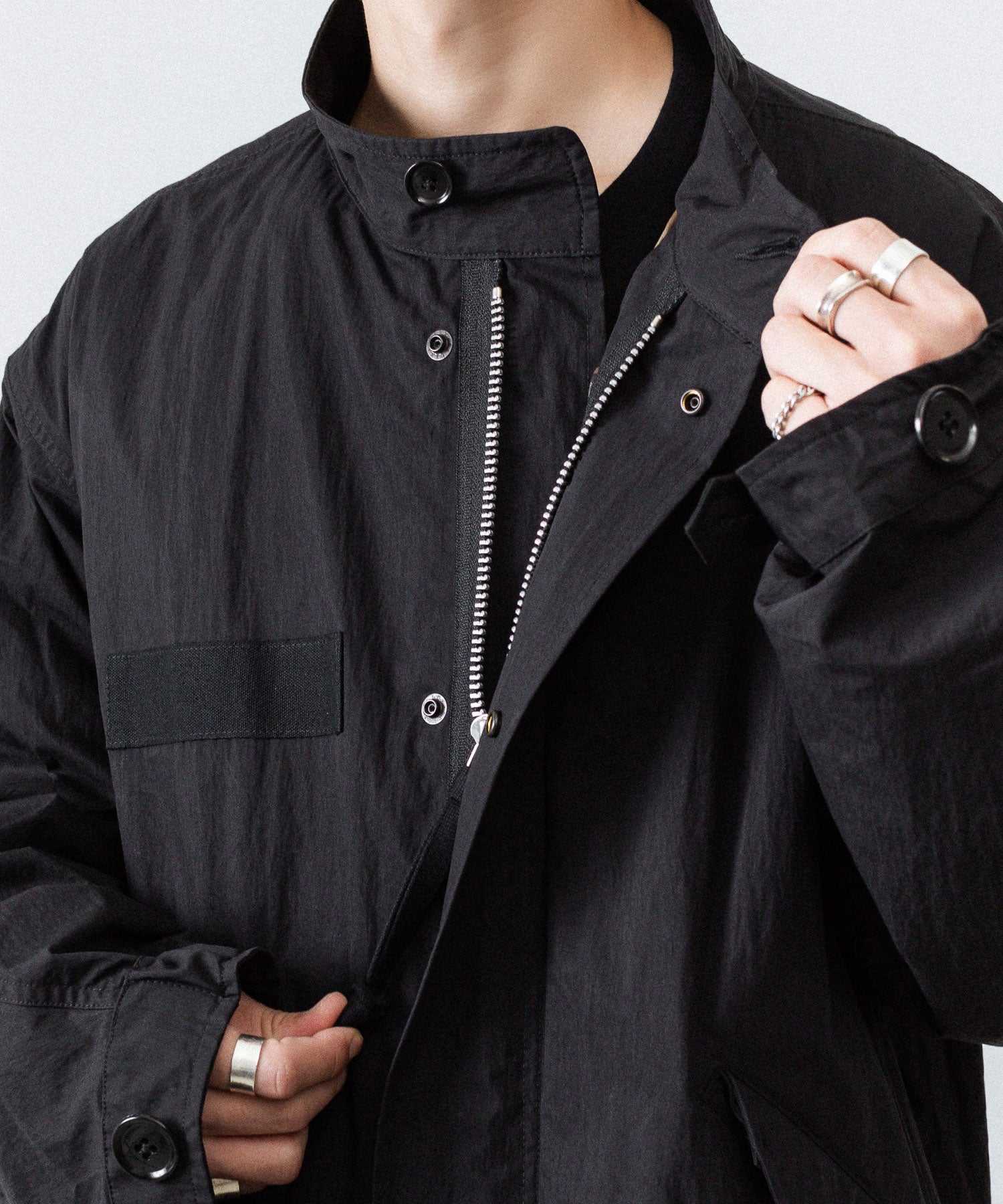 ANTHEM A アンセムエー NYLON COTTON MILITARY OVER COATのBLACK公式通販サイトsession福岡セレクトショップ