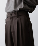 画像をギャラリービューアに読み込む, ssstein(シュタイン)のLONG WIDE TROUSERS (2/60 WOOL GABARDINE) - MILITARY KHAKIの公式通販サイトsession福岡セレクトショップ
