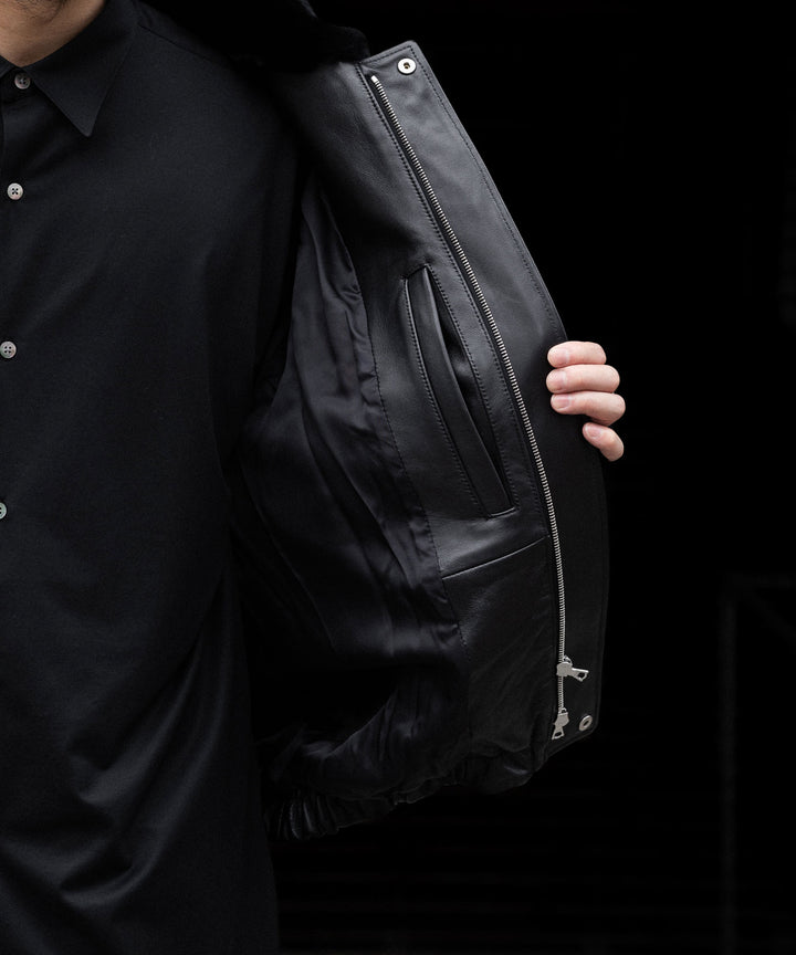 ssstein(シュタイン)のMOUTON COLLAR SHEEP LEATHER ZIP JACKET - BLACKの公式通販サイトsession福岡セレクトショップ