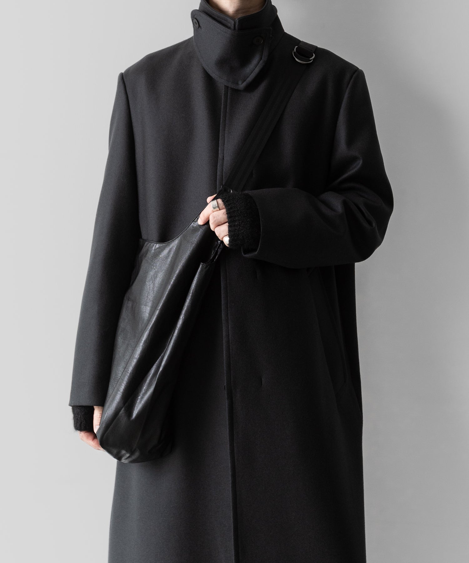 【 VEIN 】WO DOUBLE MELTON MAXI COAT - D.GRAY