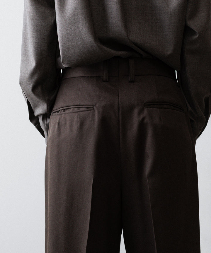 ssstein(シュタイン)のLONG WIDE TROUSERS (2/60 WOOL GABARDINE) - MILITARY KHAKIの公式通販サイトsession福岡セレクトショップ