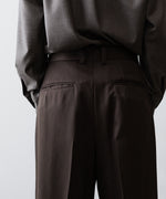 画像をギャラリービューアに読み込む, ssstein(シュタイン)のLONG WIDE TROUSERS (2/60 WOOL GABARDINE) - MILITARY KHAKIの公式通販サイトsession福岡セレクトショップ
