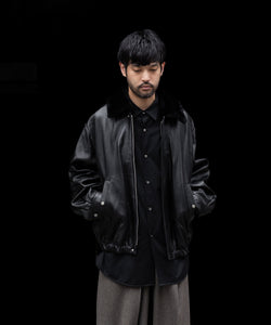 ssstein / シュタイン】MOUTON COLLAR SHEEP LEATHER ZIP JACKET