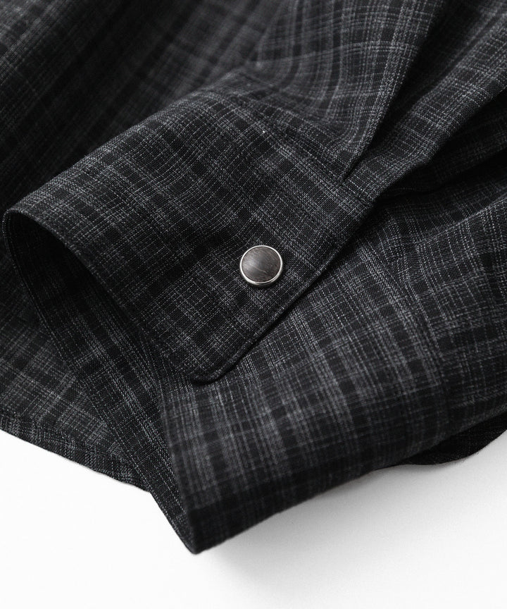 phebus- フィーバスのWOOL POLY TROPICAL SHIRTのDARK CHECK公式通販サイトsession福岡セレクトショップ