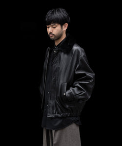 ssstein / シュタイン】MOUTON COLLAR SHEEP LEATHER ZIP JACKET