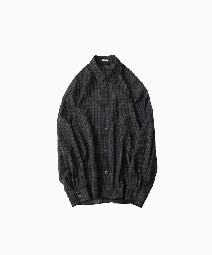 phebus- フィーバスのWOOL POLY TROPICAL SHIRTのDARK CHECK公式通販サイトsession福岡セレクトショップ