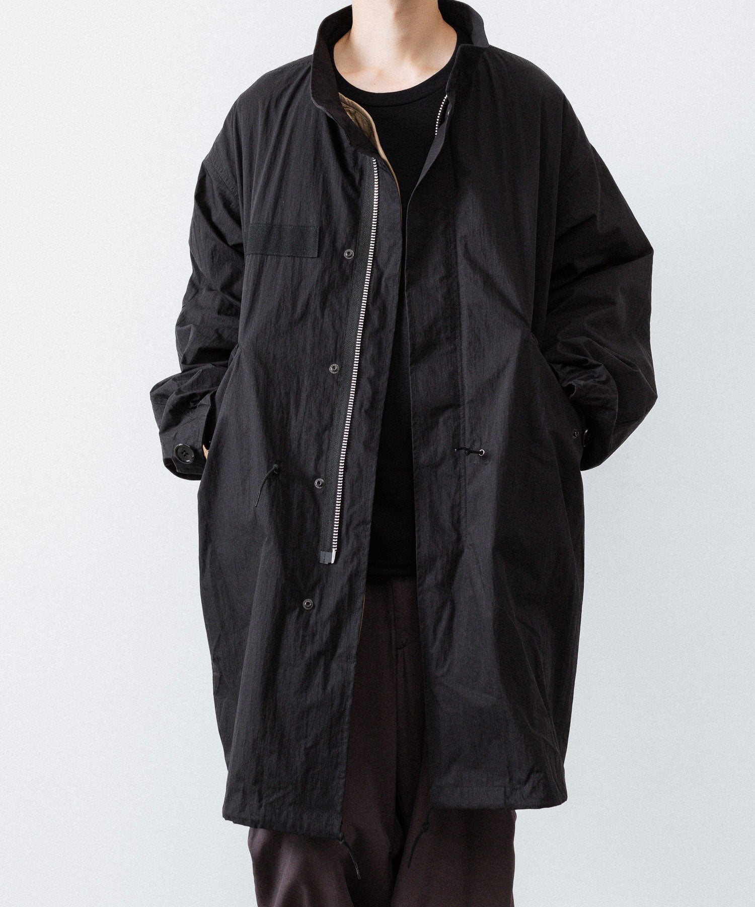 ANTHEM A アンセムエー NYLON COTTON MILITARY OVER COATのBLACK公式通販サイトsession福岡セレクトショップ