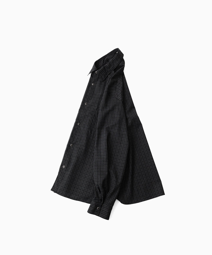 phebus- フィーバスのWOOL POLY TROPICAL SHIRTのDARK CHECK公式通販サイトsession福岡セレクトショップ