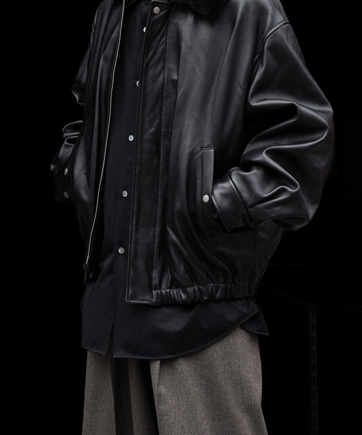 ssstein(シュタイン)のMOUTON COLLAR SHEEP LEATHER ZIP JACKET - BLACKの公式通販サイトsession福岡セレクトショップ