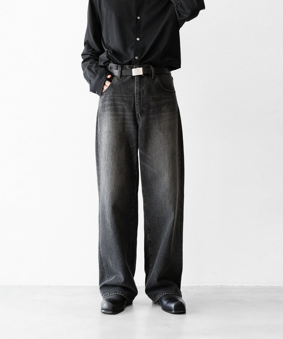 ssstein(シュタイン)のWIDE DENIM JEANS - BLACKの公式通販サイトsession福岡セレクトショップ