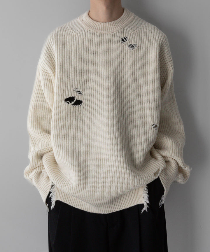 stein(シュタイン)の24SSコレクションMILLED DAMAGE KNIT LSのOFF 公式通販サイトsession福岡セレクトショップ