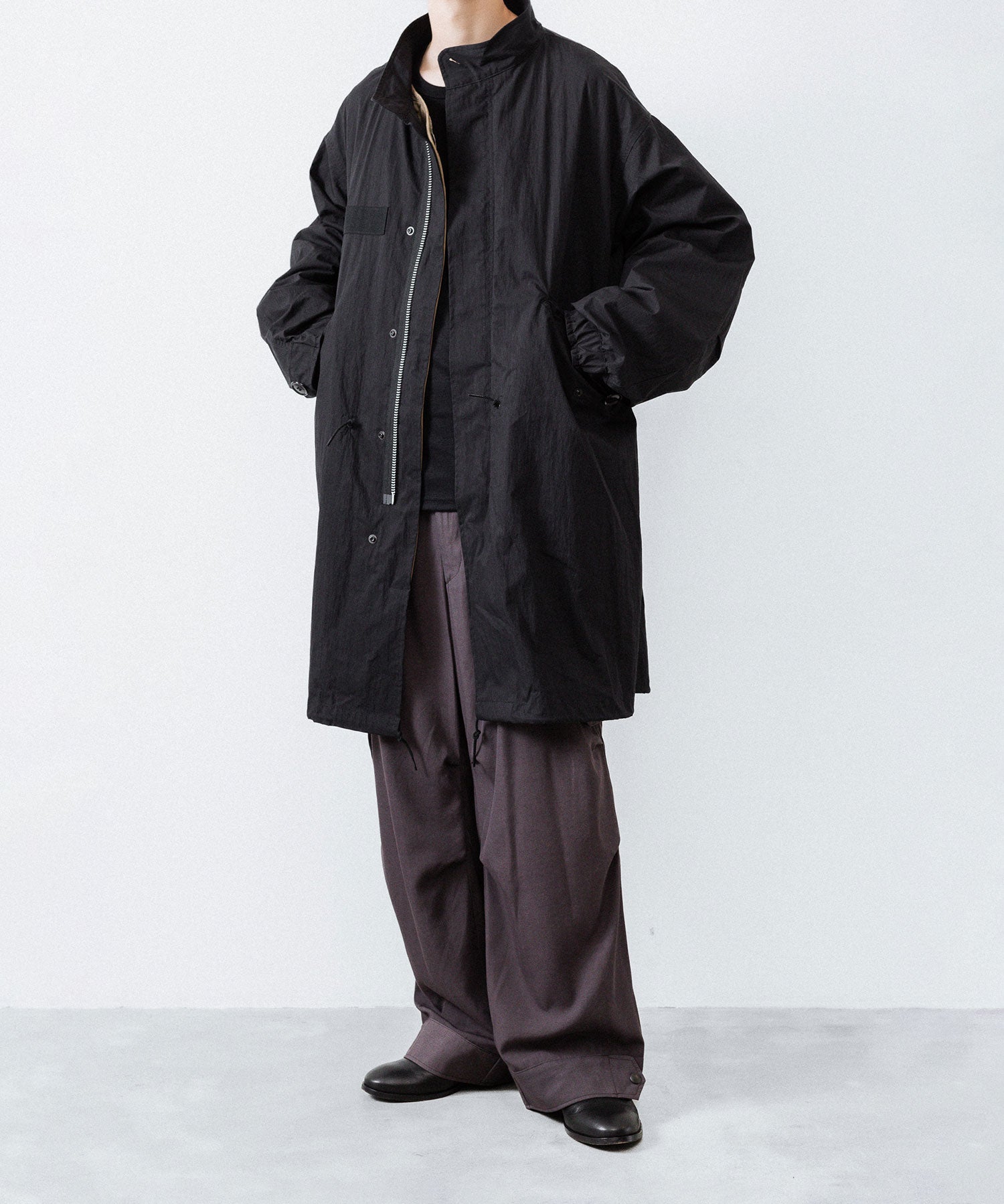 ANTHEM A アンセムエー NYLON COTTON MILITARY OVER COATのBLACK公式通販サイトsession福岡セレクトショップ