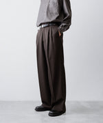 画像をギャラリービューアに読み込む, ssstein(シュタイン)のLONG WIDE TROUSERS (2/60 WOOL GABARDINE) - MILITARY KHAKIの公式通販サイトsession福岡セレクトショップ
