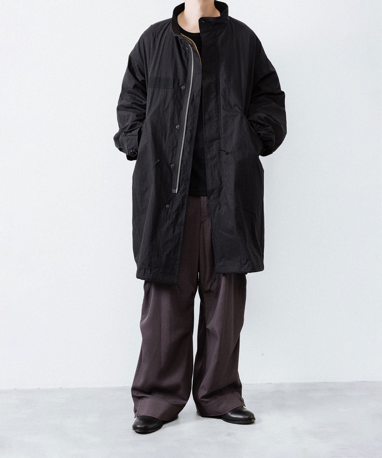 ANTHEM A アンセムエー NYLON COTTON MILITARY OVER COATのBLACK公式通販サイトsession福岡セレクトショップ