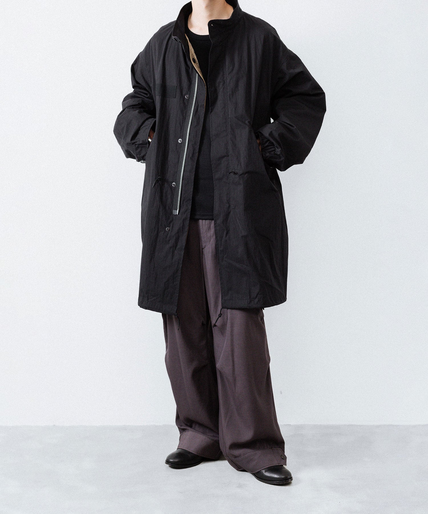 ANTHEM A アンセムエー NYLON COTTON MILITARY OVER COATのBLACK公式通販サイトsession福岡セレクトショップ