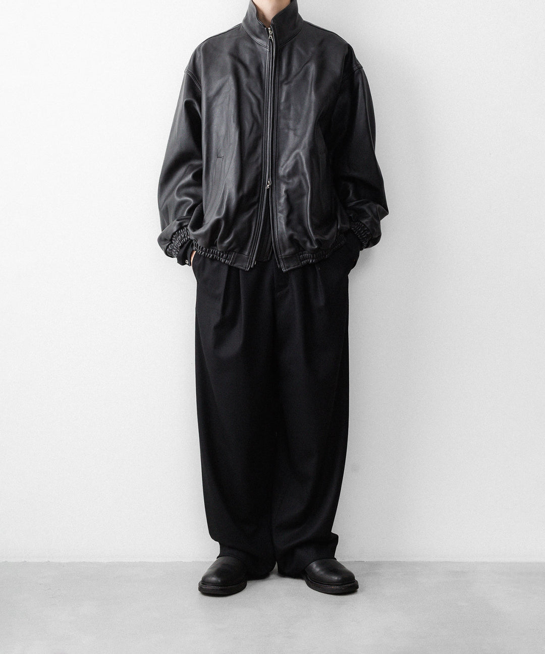 ssstein(シュタイン)のSHEEP LEATHER STAND COLLAR JACKET - BLACKの公式通販サイトsession福岡セレクトショップ
