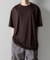 【KANEMASA PHIL.】36G WOOL SILKY TEE - BROWN