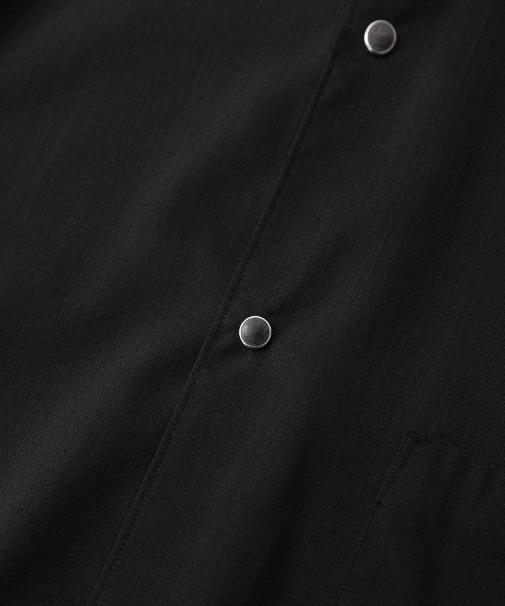 phebus フィーバスのWOOL POLY TROPICAL SHIRTのBLACK 公式通販サイトsession福岡セレクトショップ