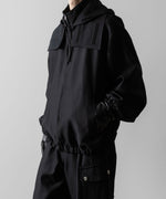 画像をギャラリービューアに読み込む, ssstein(シュタイン)のW/R/SI DOUBLE WEAVE HOODED JACKET - BLACKの公式通販サイトsession福岡セレクトショップ
