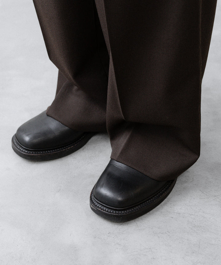 ssstein(シュタイン)のLONG WIDE TROUSERS (2/60 WOOL GABARDINE) - MILITARY KHAKIの公式通販サイトsession福岡セレクトショップ