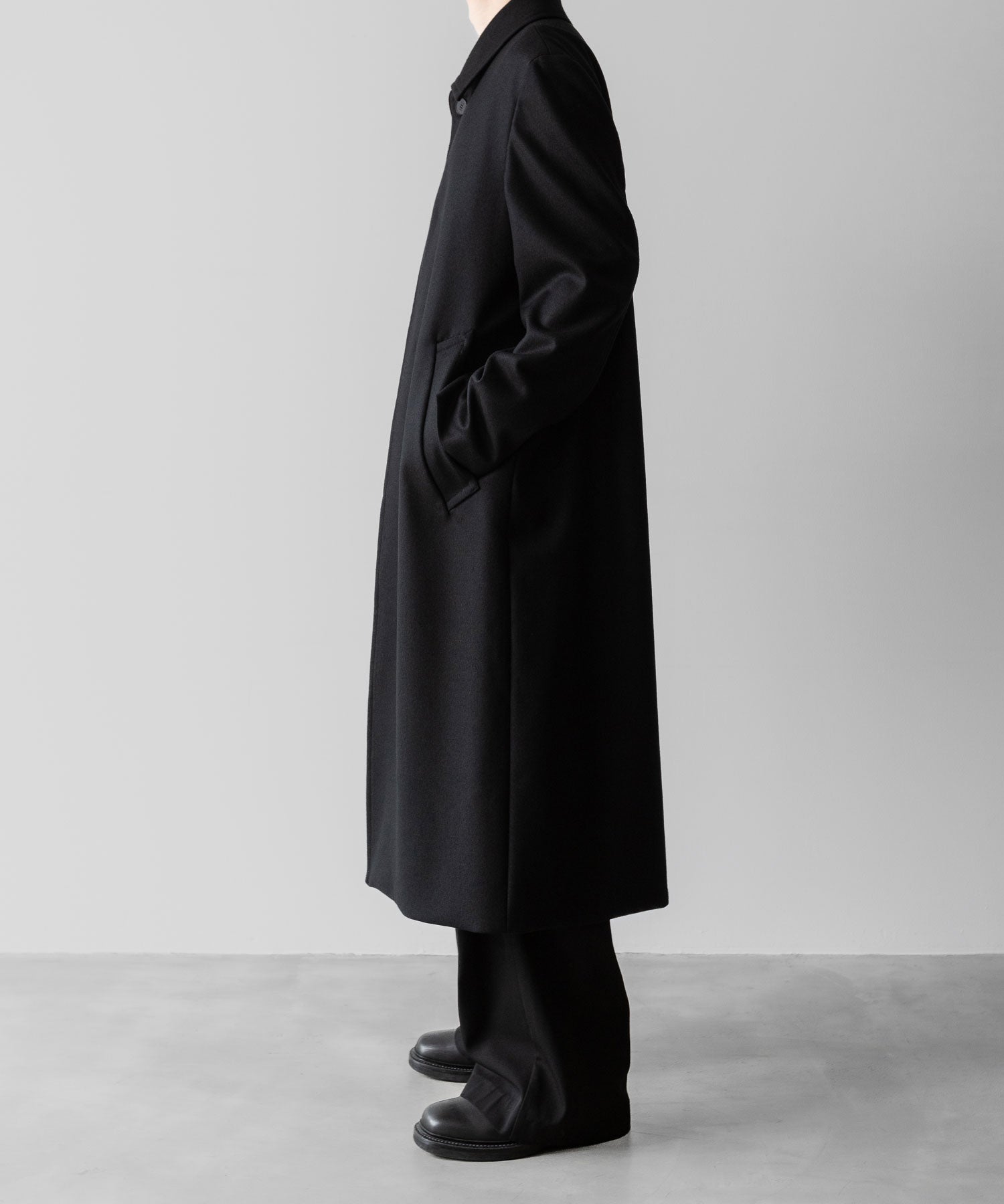 VEIN ヴェインのWO DOUBLE MELTON MAXI COAT - BLACKの公式通販サイトsession福岡セレクトショップ