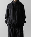 【ssstein】W/R/SI DOUBLE WEAVE HOODED JACKET - BLACK