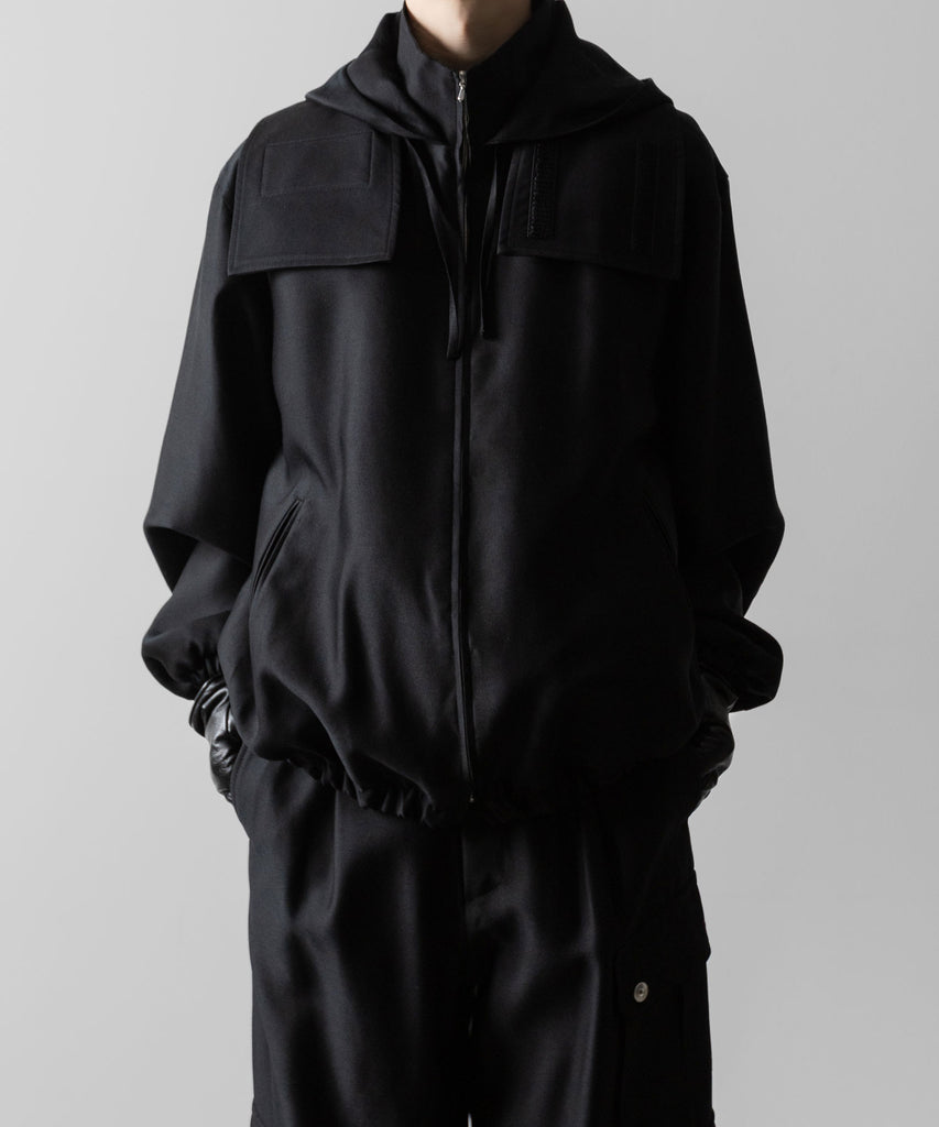 ssstein / シュタイン】W/R/SI DOUBLE WEAVE HOODED JACKET - BLACK
