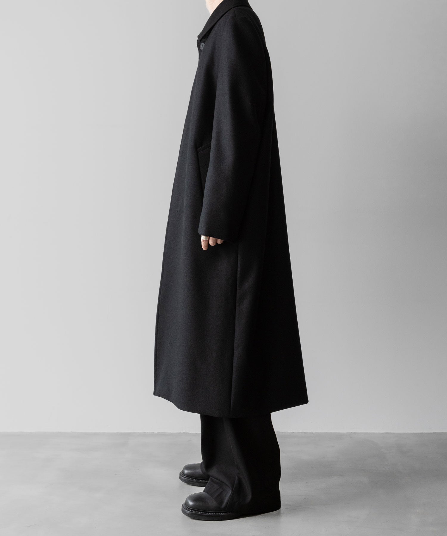 VEIN ヴェインのWO DOUBLE MELTON MAXI COAT - BLACKの公式通販サイトsession福岡セレクトショップ