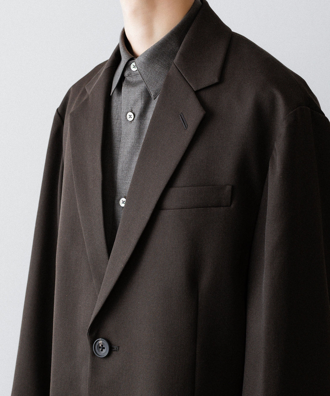ssstein(シュタイン)のOVERSIZED SINGLE BREASTED JACKET (2/60 WOOL GABARDINE) - MILITARY KHAKIの公式通販サイトsession福岡セレクトショップ