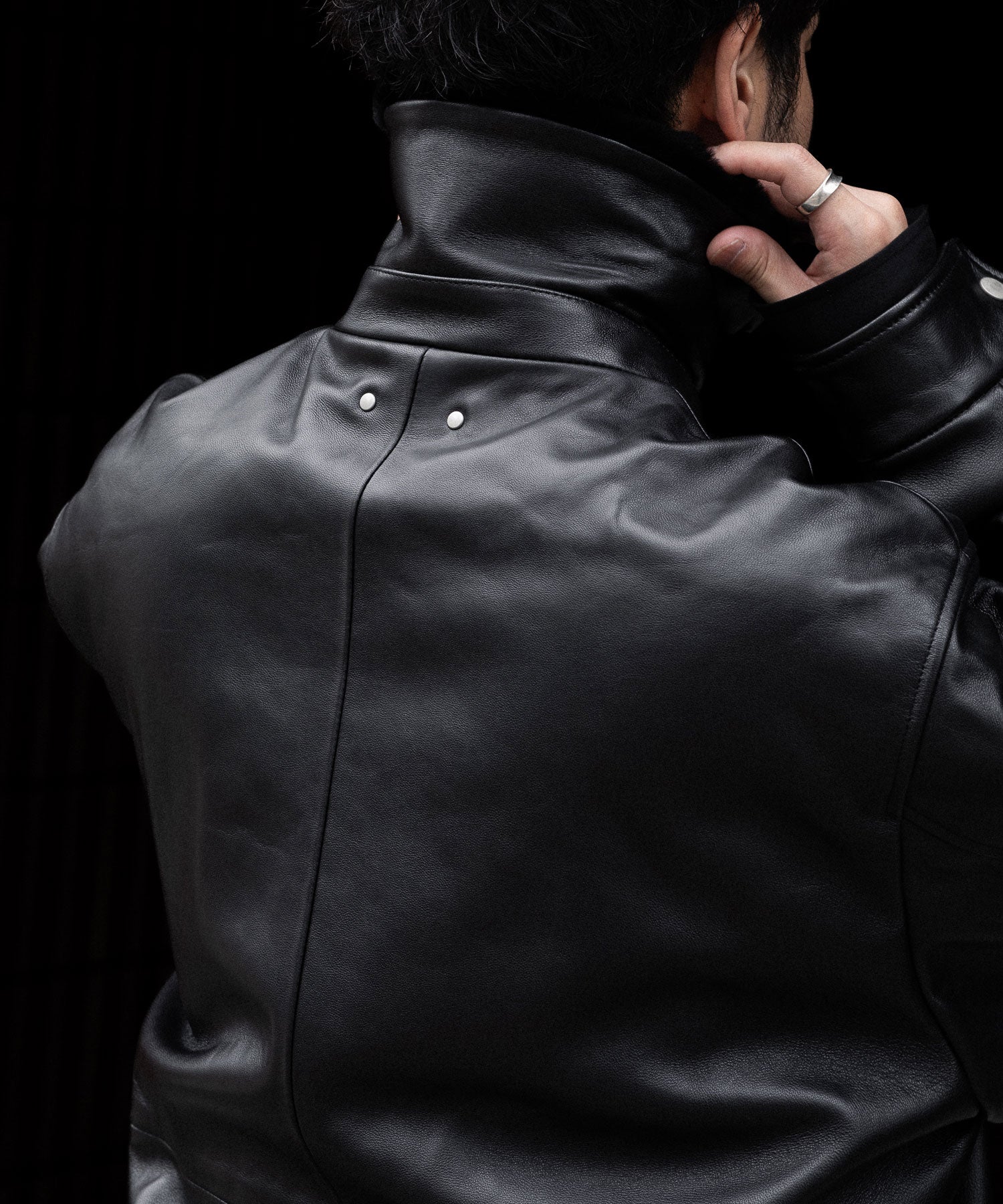 ssstein / シュタイン】MOUTON COLLAR SHEEP LEATHER ZIP JACKET