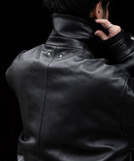 画像をギャラリービューアに読み込む, ssstein(シュタイン)のMOUTON COLLAR SHEEP LEATHER ZIP JACKET - BLACKの公式通販サイトsession福岡セレクトショップ
