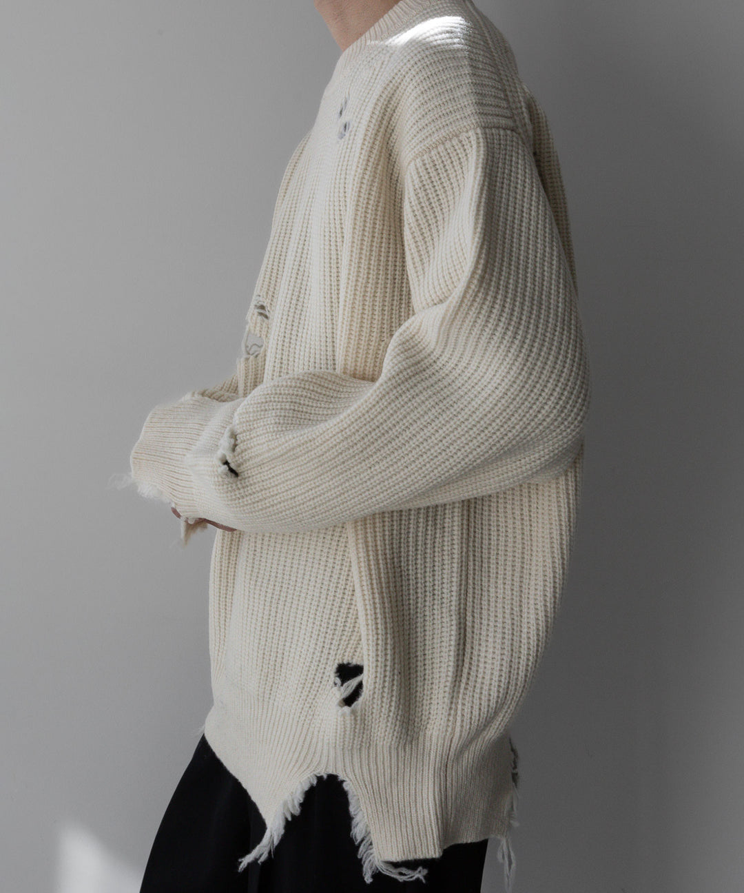 stein(シュタイン)の24SSコレクションMILLED DAMAGE KNIT LSのOFF 公式通販サイトsession福岡セレクトショップ