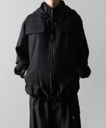 画像をギャラリービューアに読み込む, ssstein(シュタイン)のW/R/SI DOUBLE WEAVE HOODED JACKET - BLACKの公式通販サイトsession福岡セレクトショップ
