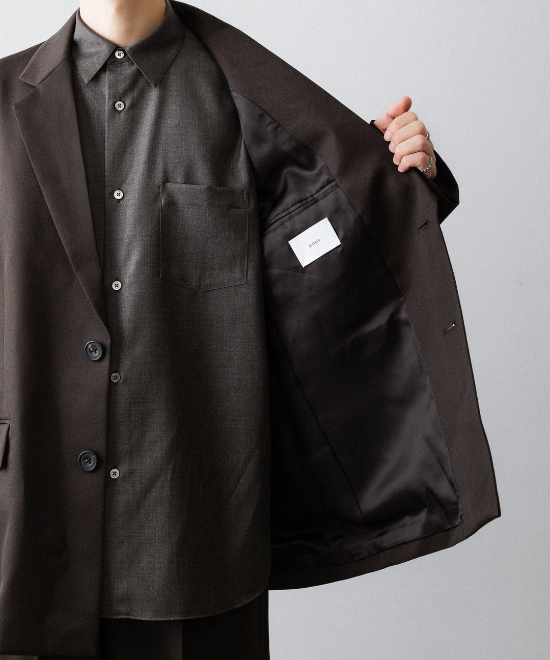 ssstein(シュタイン)のOVERSIZED SINGLE BREASTED JACKET (2/60 WOOL GABARDINE) - MILITARY KHAKIの公式通販サイトsession福岡セレクトショップ