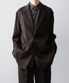 【ssstein】OVERSIZED SINGLE BREASTED JACKET (2/60 WOOL GABARDINE) - MILITARY KHAKI